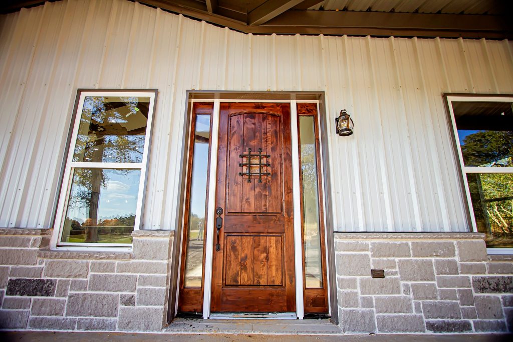 buffalo new home barndominium builder front door