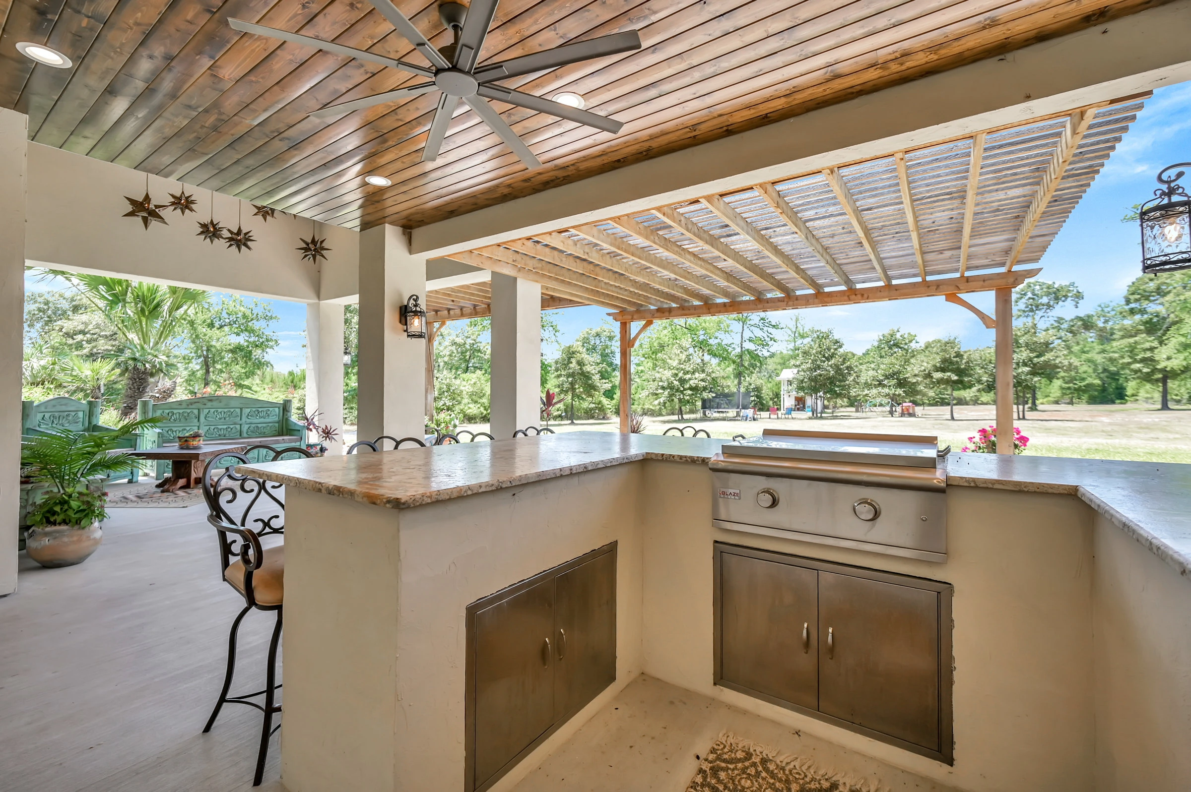 Huntsville Home Builder for Hacienda Spanish Style outdoor kitchen