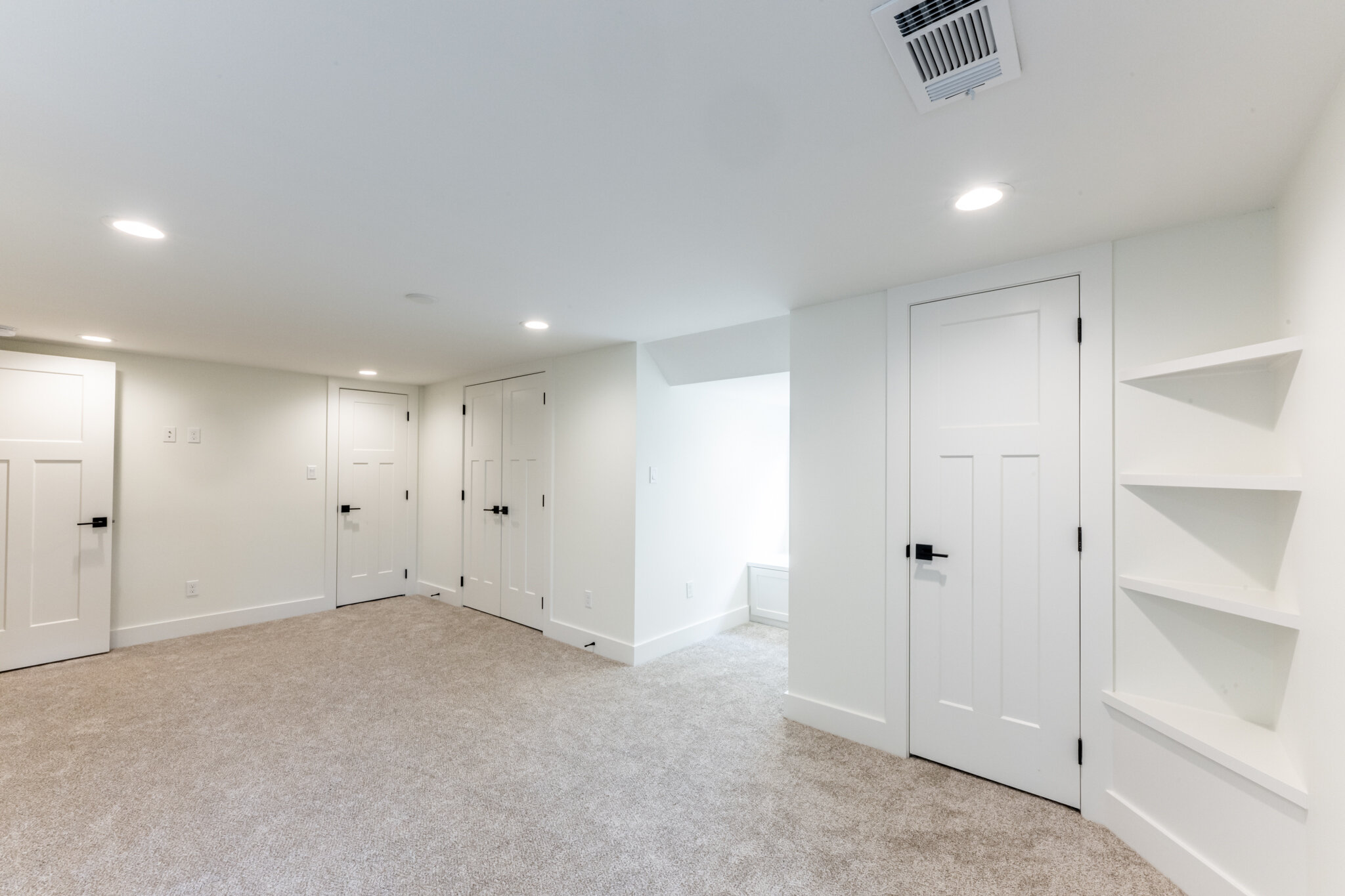 Master bedroom remodel has plenty of storage space